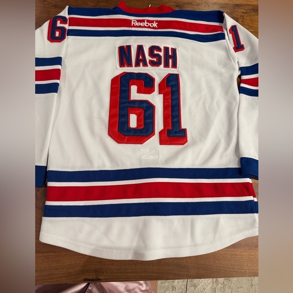 Premier New York Rangers Rick Nash #61 NHL Jersey White Mens Size youth L/XL - Picture 4 of 7